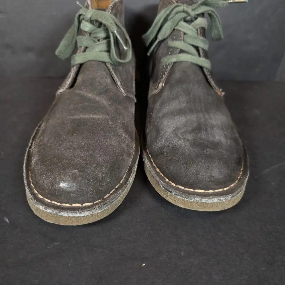 Bass Todd Olive Suede Desert Boots Chukka Olive Laces Mens Sz 9.5M
